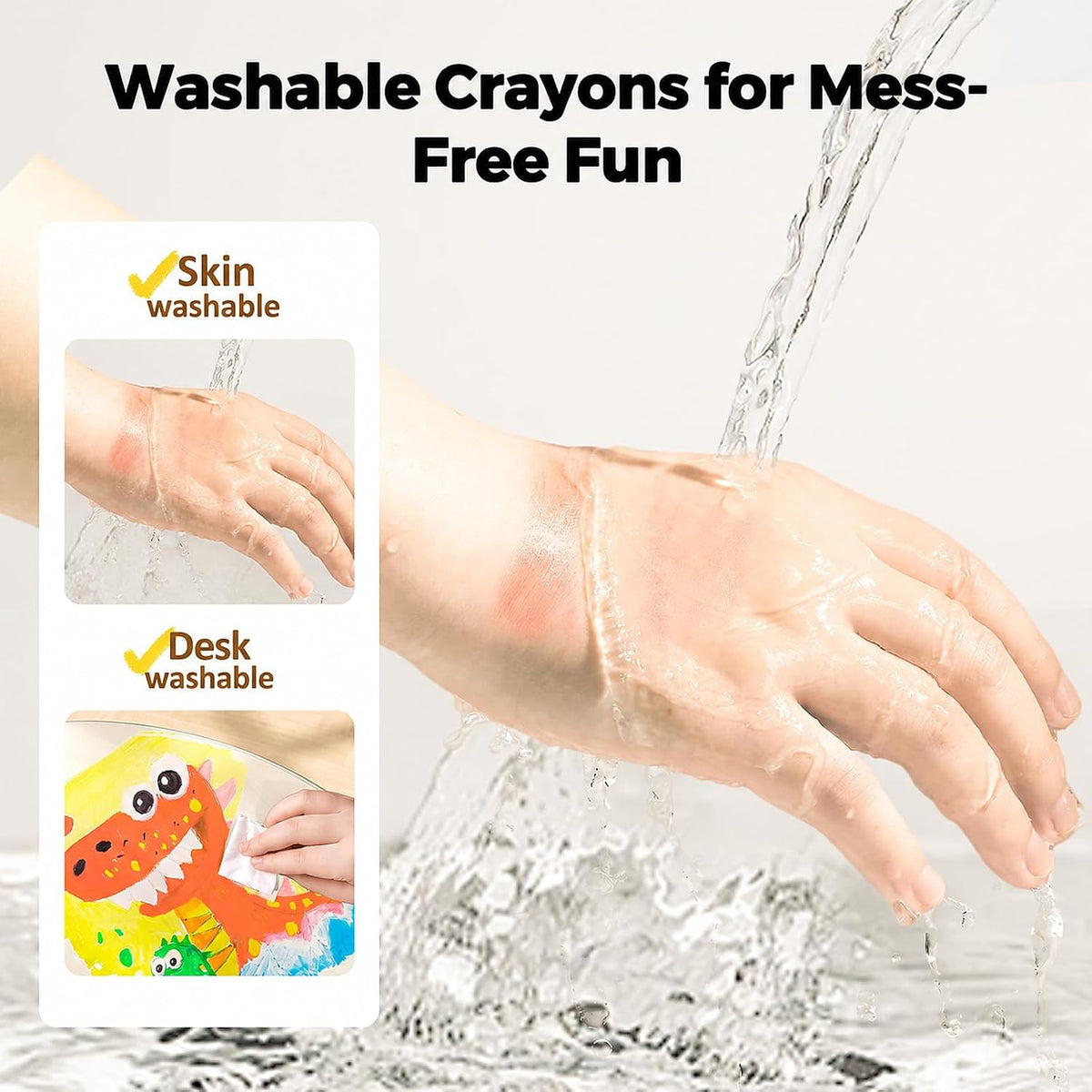 Jar Melo Crayones jumbo para niños pequeños, 12 colores TwistJoy, lápices no tóxicos lavables fáciles de sostener de gran tamaño, regalo para niños y niñas de regreso a la escuela