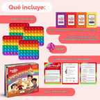 THE FIDGET GAME Conjunto de aprendizaje para jardín de infantes - Tarjetas educativas y juguetes Pop Fidget para niños de preescolar a tercer grado - Actividades y juegos de aprendizaje para palabras