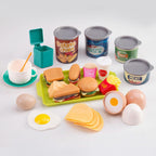 Mini accesorios de cocina de 200 piezas para niños a partir de 3 años, juego de cocina de simulación con utensilios de cocina, vajilla y 2 juegos de frutas, regalo de aprendizaje para niñas y niños, verde