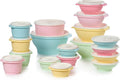 Tupperware Heritage - Juego de 36 piezas pastel vintage (18 recipientes + 18 tapas)