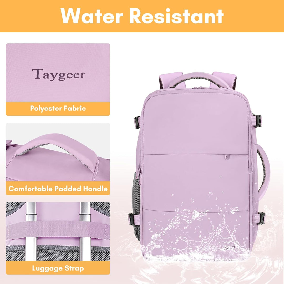 Taygeer Mochila de viaje para mujeres y hombres, aprobada por la TS...