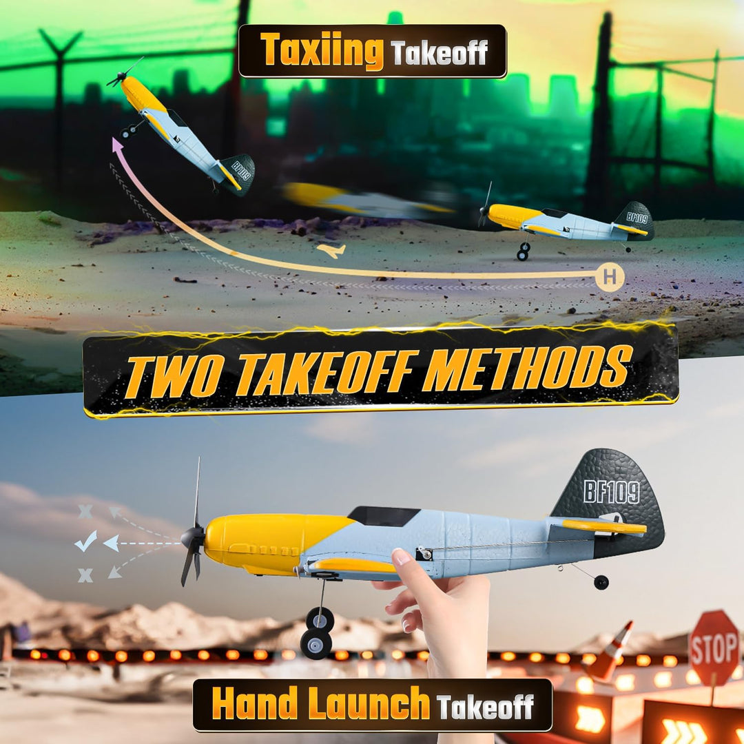 BEZGAR Avión RC de 3 Canales, Drones para Niños, Avión de Control R...