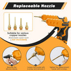 Pistola de pegamento caliente inalámbrica de 100 W para batería DeWalt de 20 V MAX (solo herramienta), pistola de pegamento inalámbrica de tamaño completo con 12 barras de pegamento (0.43 pulgadas) (11mm) para arte, manualidades, manualidades, reparación