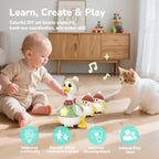 Juguetes para bebés de 6, 8, 10 y 12 meses, juguete de pato bailarín musical con luces y sonidos, juguete de aprendizaje sensorial interactivo para bebés, regalo para niños de 1 año