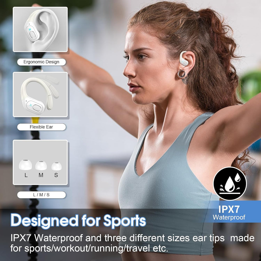 Aptkdoe Auriculares inalámbricos Bluetooth 5.4 de 75 horas para dep...