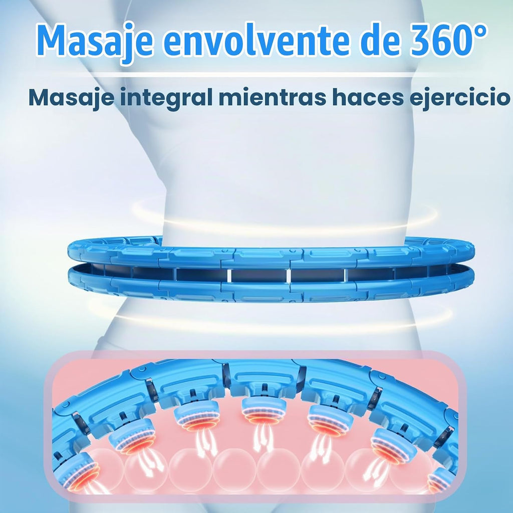 OurStarry - Aro de Ejercicio con Peso de 34 Nudos de Tamaño Grande, Anillo Inteligente de Cintura para Pérdida de Peso en Adultos