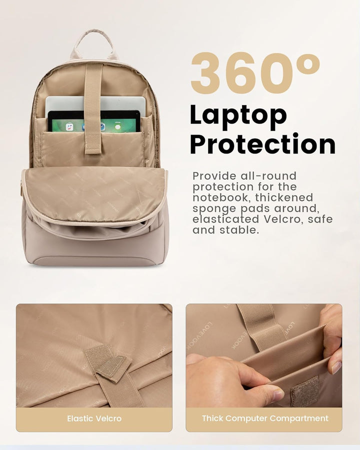 LOVEVOOK - Mochila para computadora portátil para mujer, bolso moch...