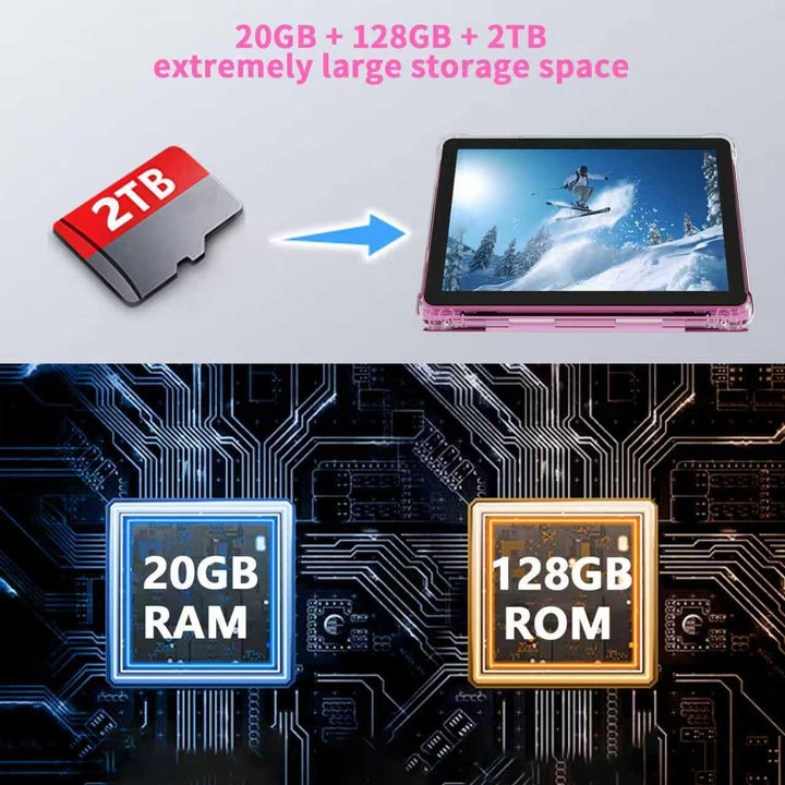 Tableta Android 15 de 10 pulgadas, 20 GB de RAM, 128 GB ROM 2 TB ex...
