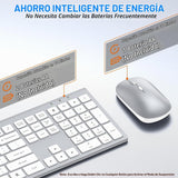 Combo de teclado y mouse inalámbricos, teclado y mouse de tamaño co...