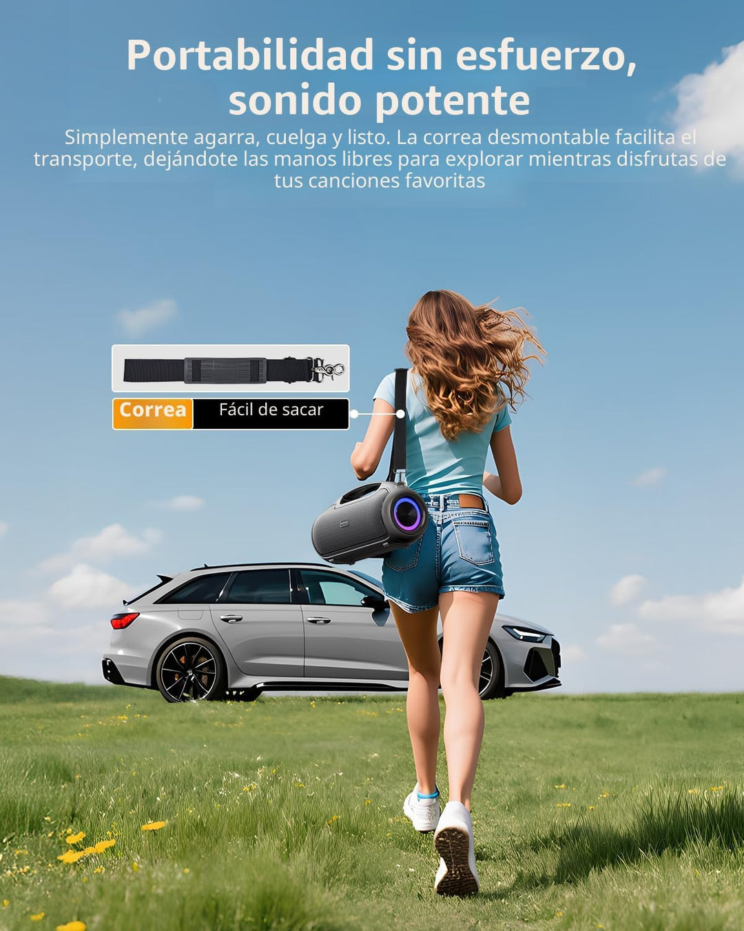 VUOPAX Altavoces Bluetooth portátiles inalámbricos de actualización...