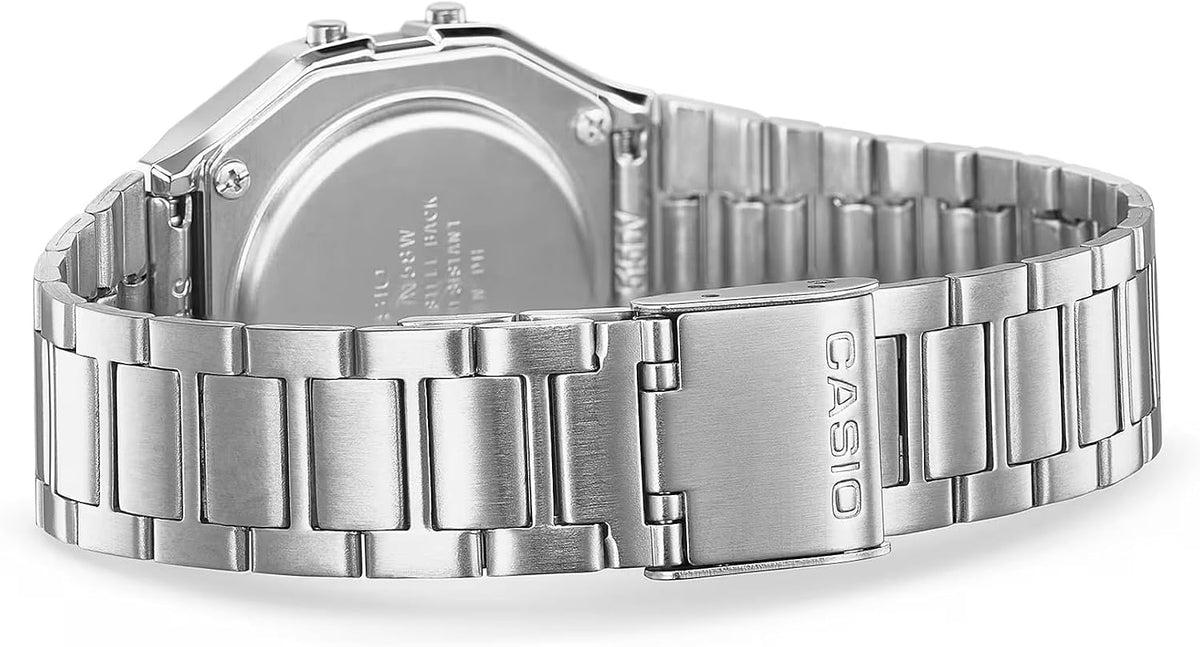 Casio A158WA Series | Reloj Digital Unisex | Vintage | WR | Cronómetro 100 SEG | Alarma Diaria | Hora Regular: Hora, Minuto, Segundo, PM, Fecha, Día | Luz LED | Batería 7 Años