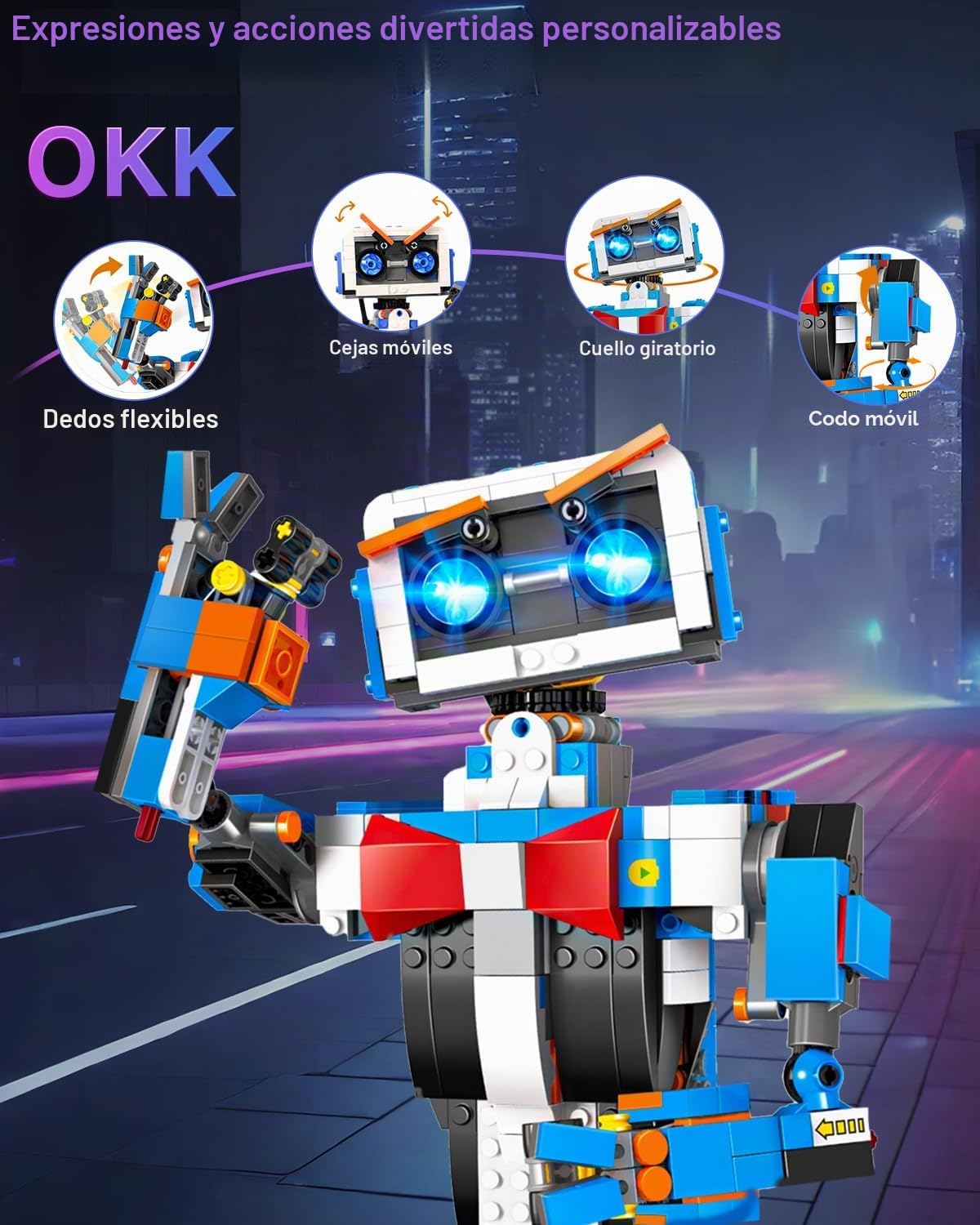 okk STEM Robot Juguetes para niños 8-12, APP RC Control Kit de construcción