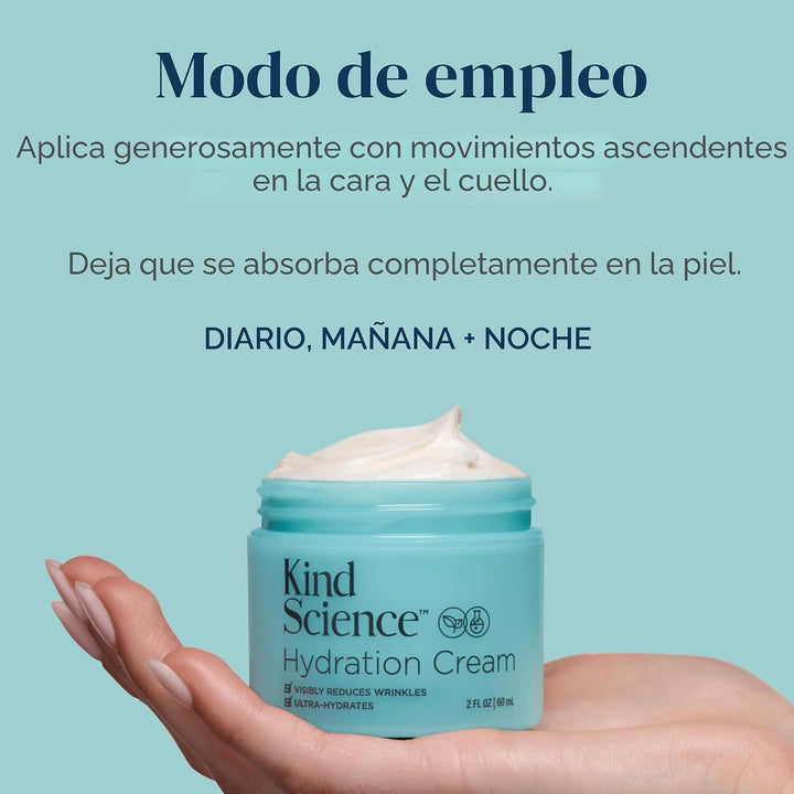 Kind Science Crema hidratante facial para mujeres, antienvejecimien...
