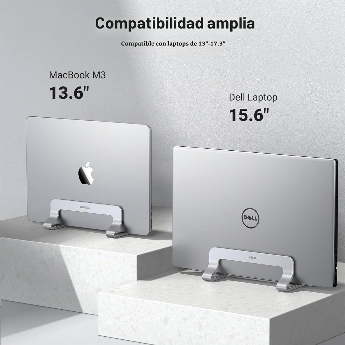 UGREEN Soporte vertical para computadora portátil para escritorio,...
