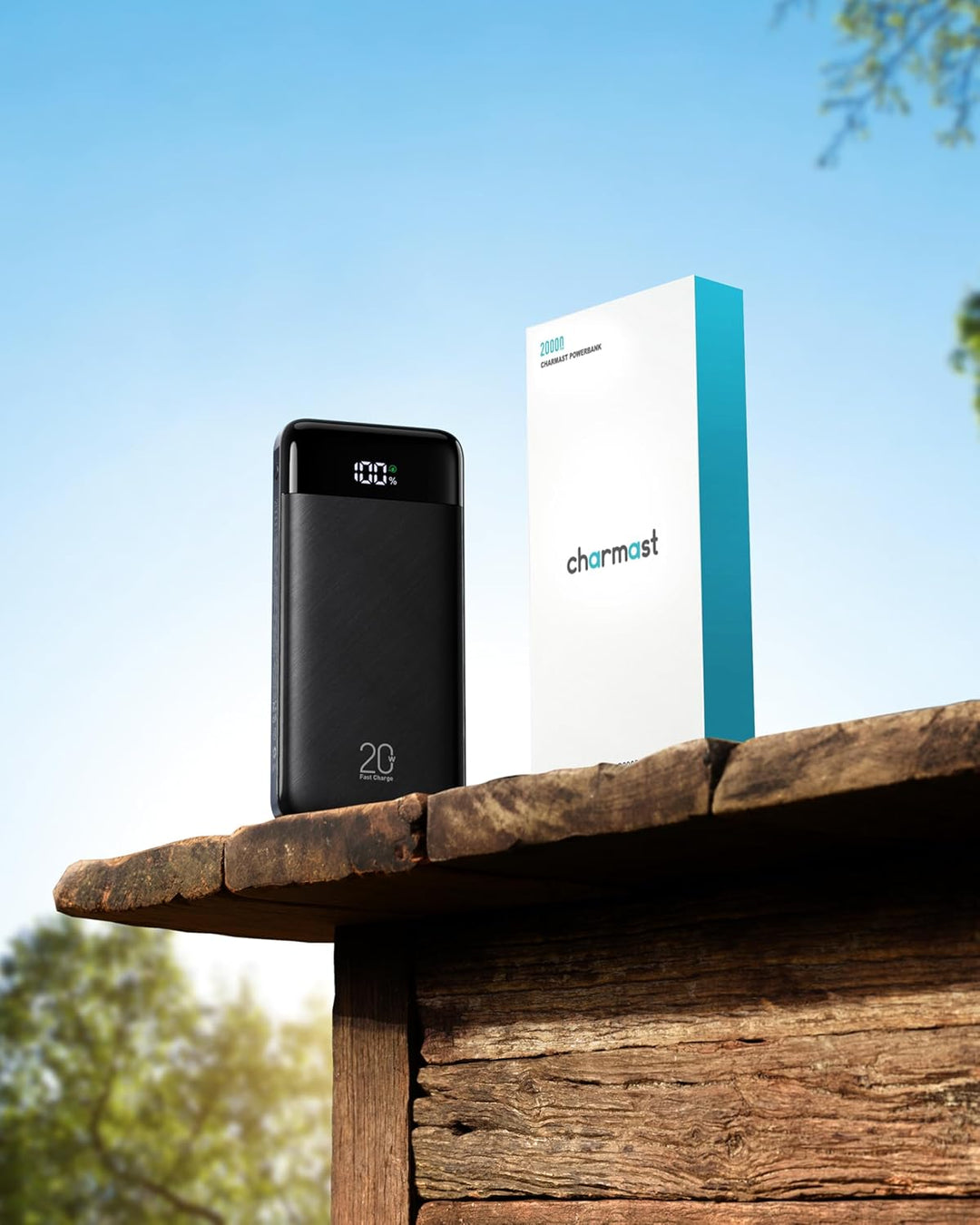Charmast - Cargador portátil de 20000 mAh con cables incorporados,...