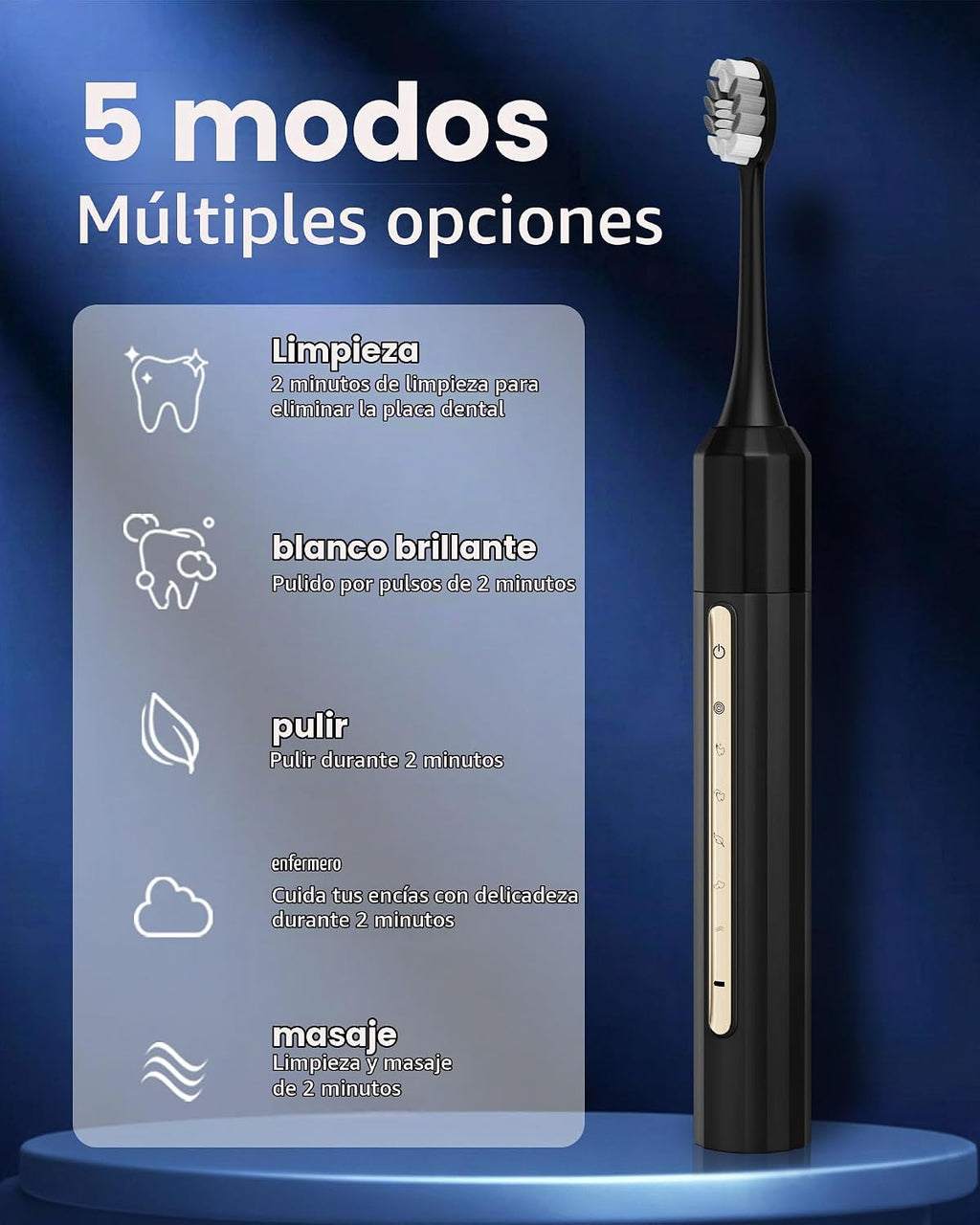 Combo de hilo dental y cepillo de dientes eléctrico, kit de limpieza oral 2-1, cepillo de dientes eléctrico sónico de 5 velocidades y irrigador de agua portátil de 4 velocidades para limpiar