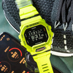 Casio G-Shock G-Squad Move Reloj digital conectado, correa de resina color verde lima GBD200-9