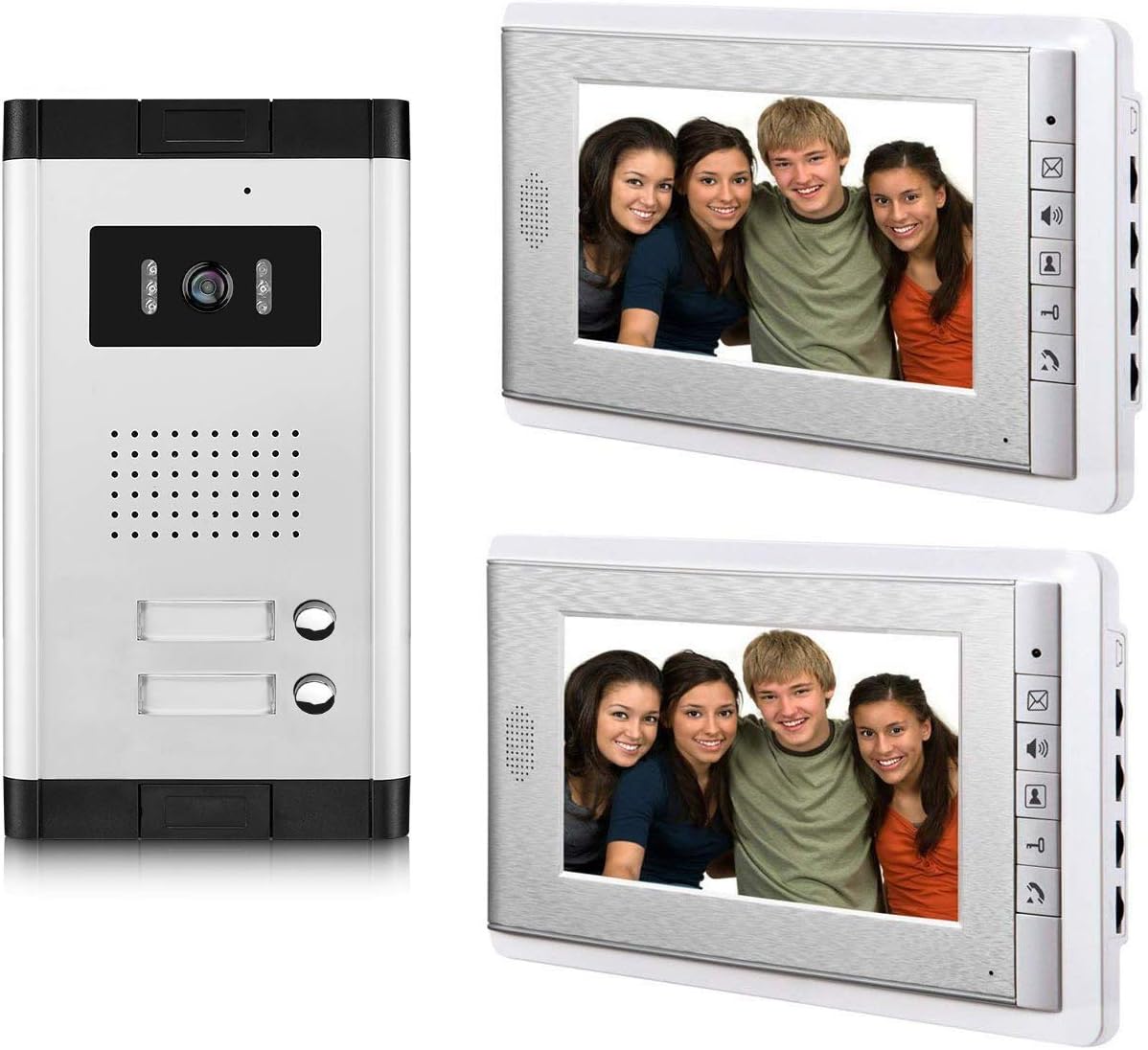 Sistema de intercomunicación video del apartamento de 2 unidades con