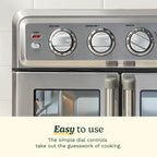 Cuisinart Horno tostador con freidora de aire, diseño artesanal de puerta