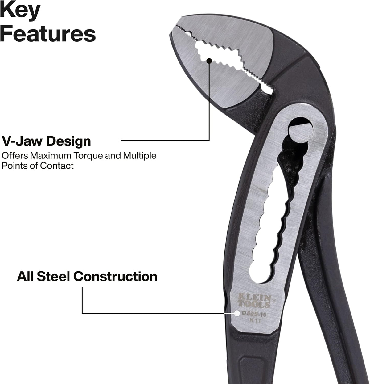 Klein Tools D5053KIT Classic Klaw - Juego de alicates para bomba (3 piezas)