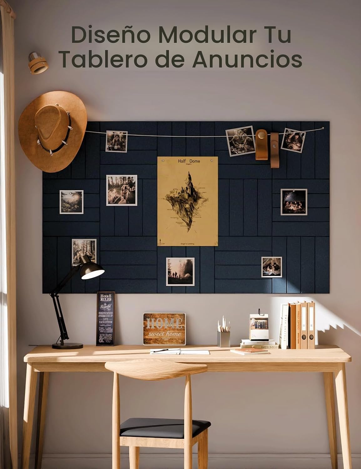 Tablero de anuncios de fieltro y tablero de corcho alternativo