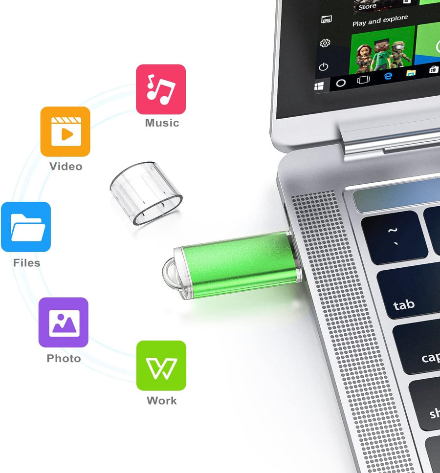 K&amp;ZZ Paquete de 5 unidades flash USB de 64 GB de 64 GB USB 2.0...