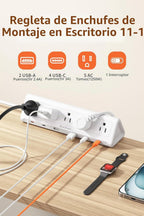 Abrazadera de escritorio USB C, carga rápida de 40 W, 6.5 pies