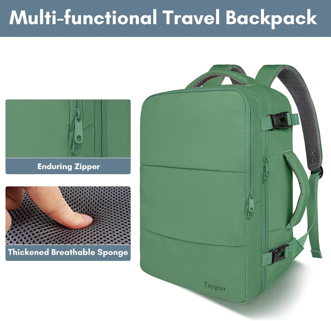 Mochila de viaje Taygeer para mujeres y hombres, mochila de mano ap...