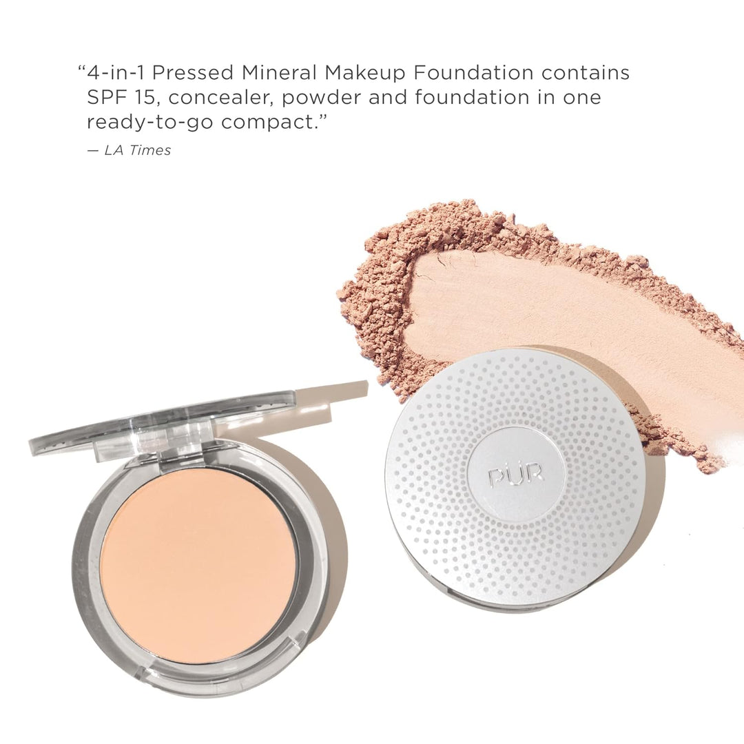 PÜR MINERALS Base de Maquillaje Mineral Prensada 4 en 1 en Polvo co...