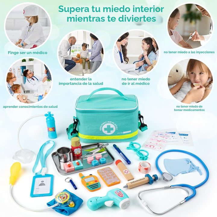 Sundaymot Kit médico para niños juego de simulación de 34