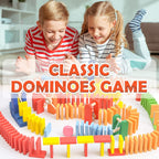 WOOD CITY Juego de dominó de 1000 piezas para niños con 20 bloques adicionales, coloridos azulejos de dominó para construir, apilar, carreras, volar, dominó de madera con bolsa de almacenamiento y