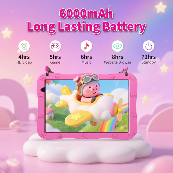 VOLENTEX Tablet infantil de 10 pulgadas con funda con cordón, table...