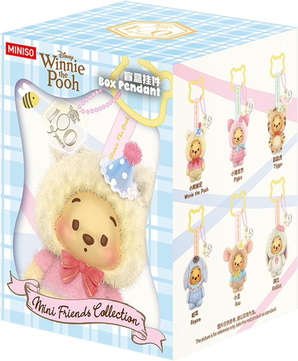 MINISO Disney Winnie the Pooh Friends Mini Series Colgante de Vinilo y Plush en Caja Sorpresa, Llavero Figura Coleccionable Para Bolso, Decoración del Hogar, Regalos de Cumpleaños y Festivos para Niños y Fans de Disney (Uno Aleatorio)