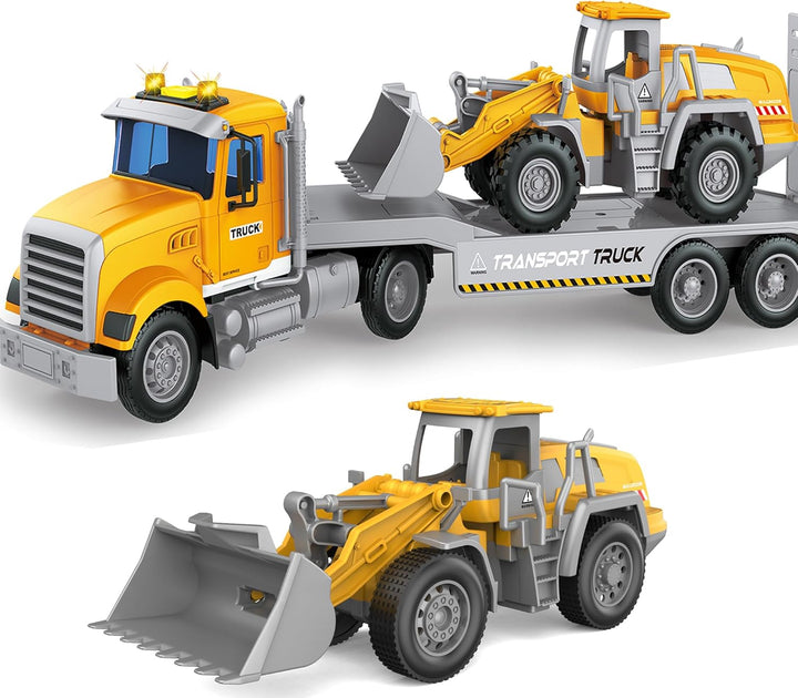 DOWELLIN Vehículo transportador de juguetes para niños, incluye aut...
