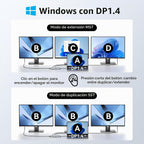 MOKiN Estación de acoplamiento USB C 3 monitores, 3 HDMI 4K@60Hz Hub de