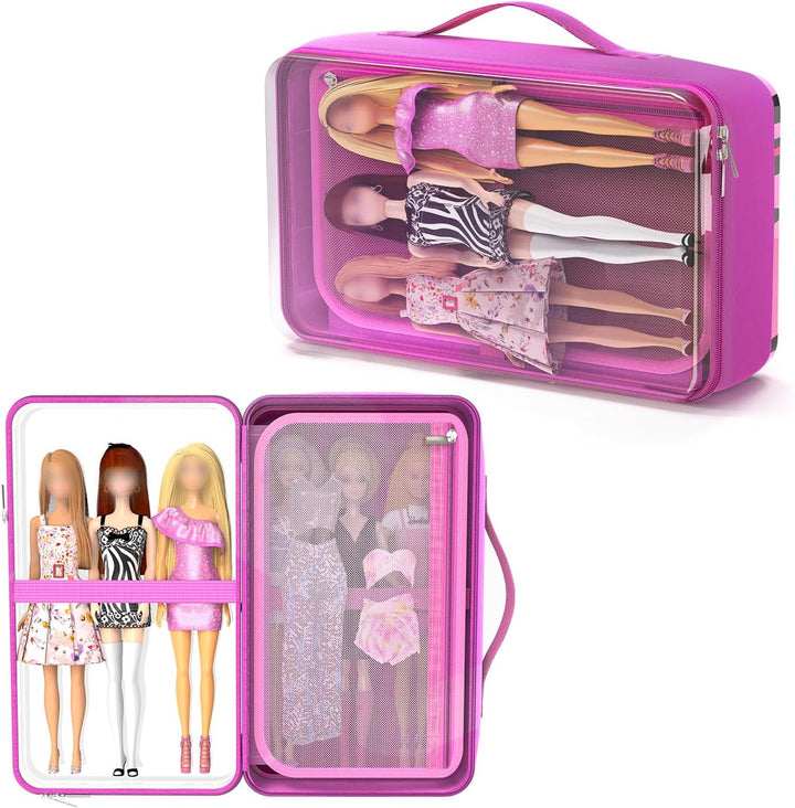 LININYHAO Funda de transporte compatible con muñecas Barbie de 12 p...