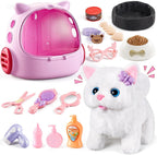 17PCS Cat Toys para Kids Girls Boys,Interactive Robot Cat con Walking