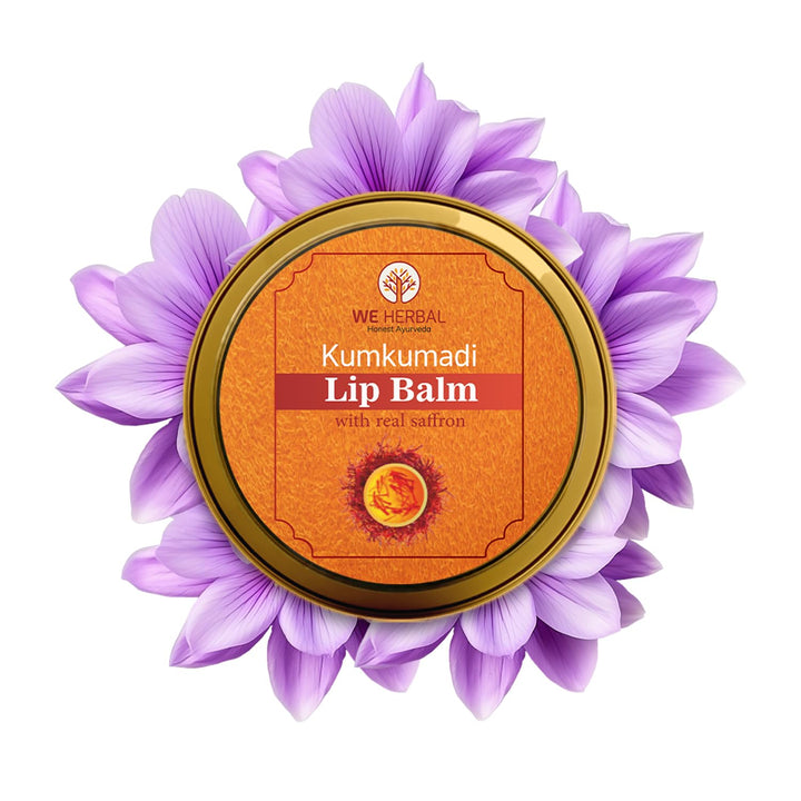 WE HERBAL Honest Ayurveda Kumkumadi - Bálsamo labial para labios se...