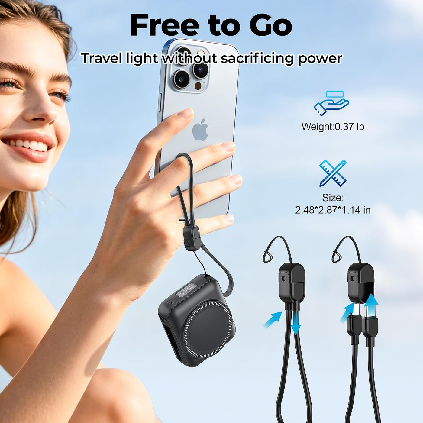Cargador portátil de 20000 mAh de 22.5 W de carga rápida para iWatc...