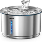 Fuente de Agua para Gatos NPET Acero Inoxidable 1Gal/135oz Fuente Automática para Mascotas
