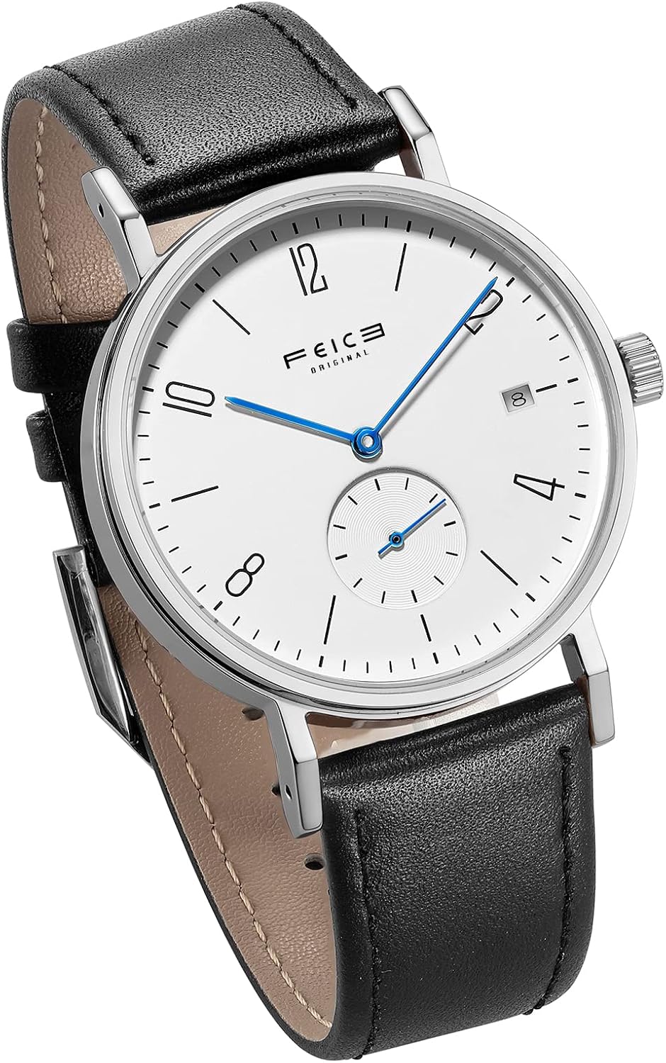 FEICE Relojes para hombre Bauhaus Design Reloj automático impermeable cristal de zafiro analógico relojes mecánicos para hombres mujeres unisex -FM201, Negro_d, Mecánico, reloj automático