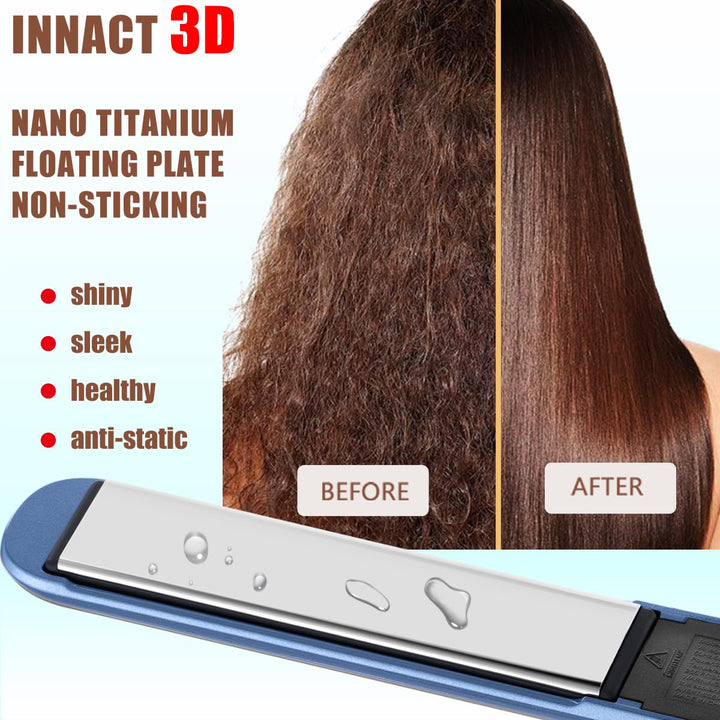 NITION Nano Titanium Alisador de pelo de 1 pulgada Placa de calenta...