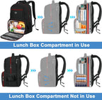 MATEIN Mochila para hombre con lonchera, resistente mochila acolcha...