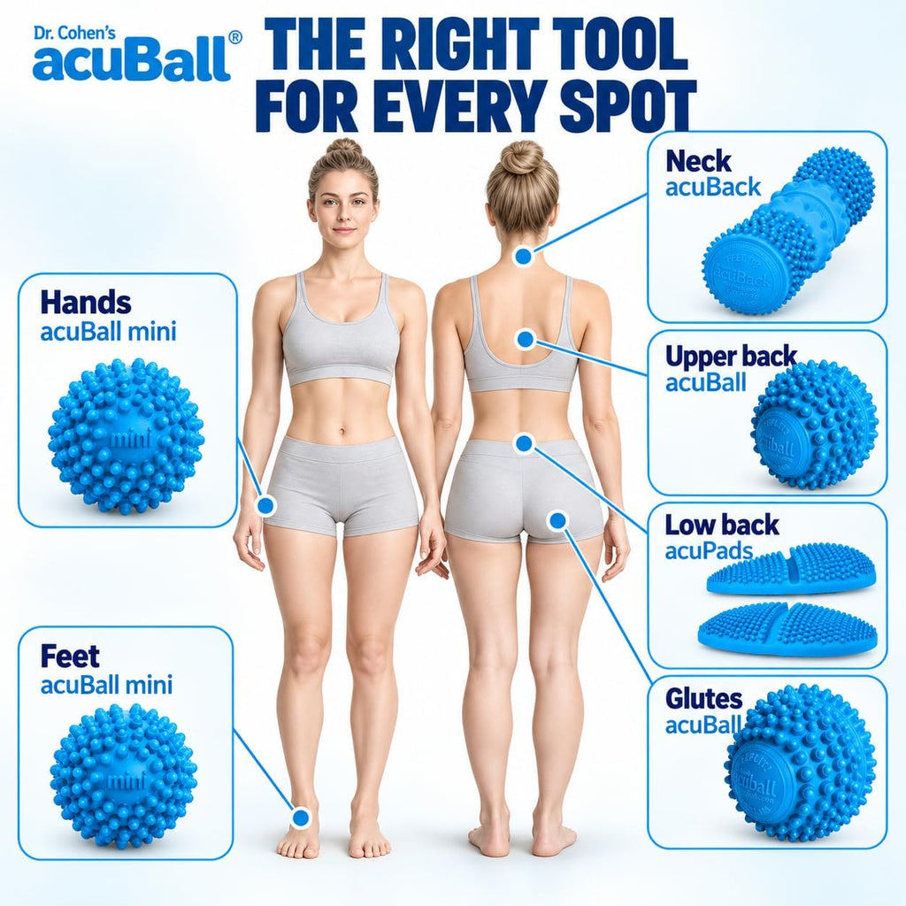 Dr. Cohen's AcuKit Deluxe - Kit de curación para todo el cuerpo para masaje de tejido profundo, liberación miofascial y alivio del dolor
