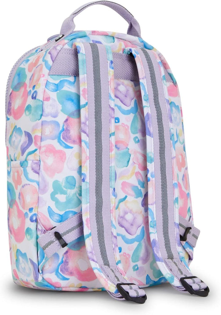 Kipling Seúl - Mochila pequeña para tableta, diseño de flores acuát...