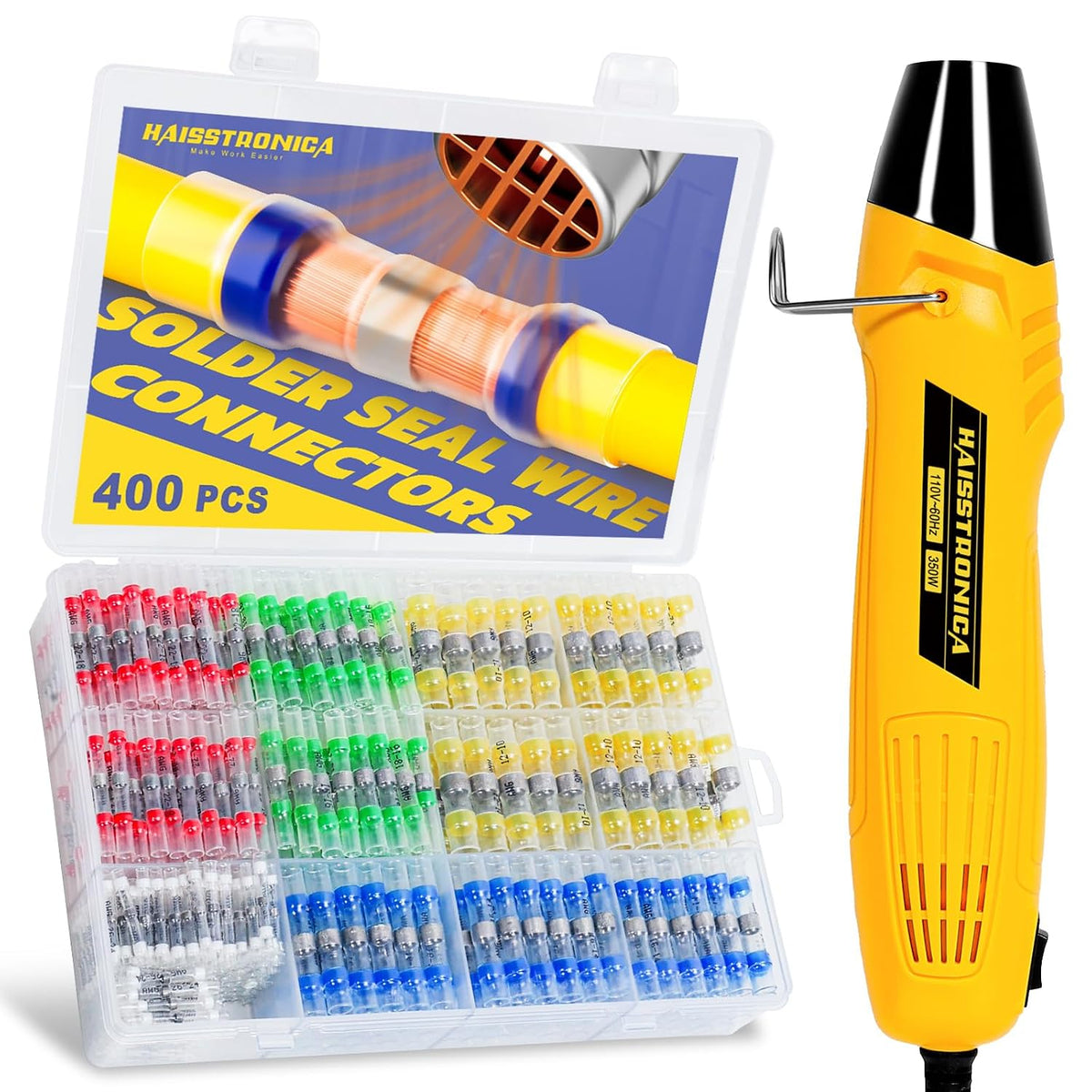 haisstronica Kit de conector de sello de soldadura de 400 piezas