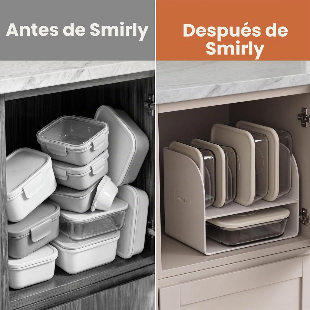 SMIRLY Recipientes de vidrio para almacenamiento de alimentos con tapas y