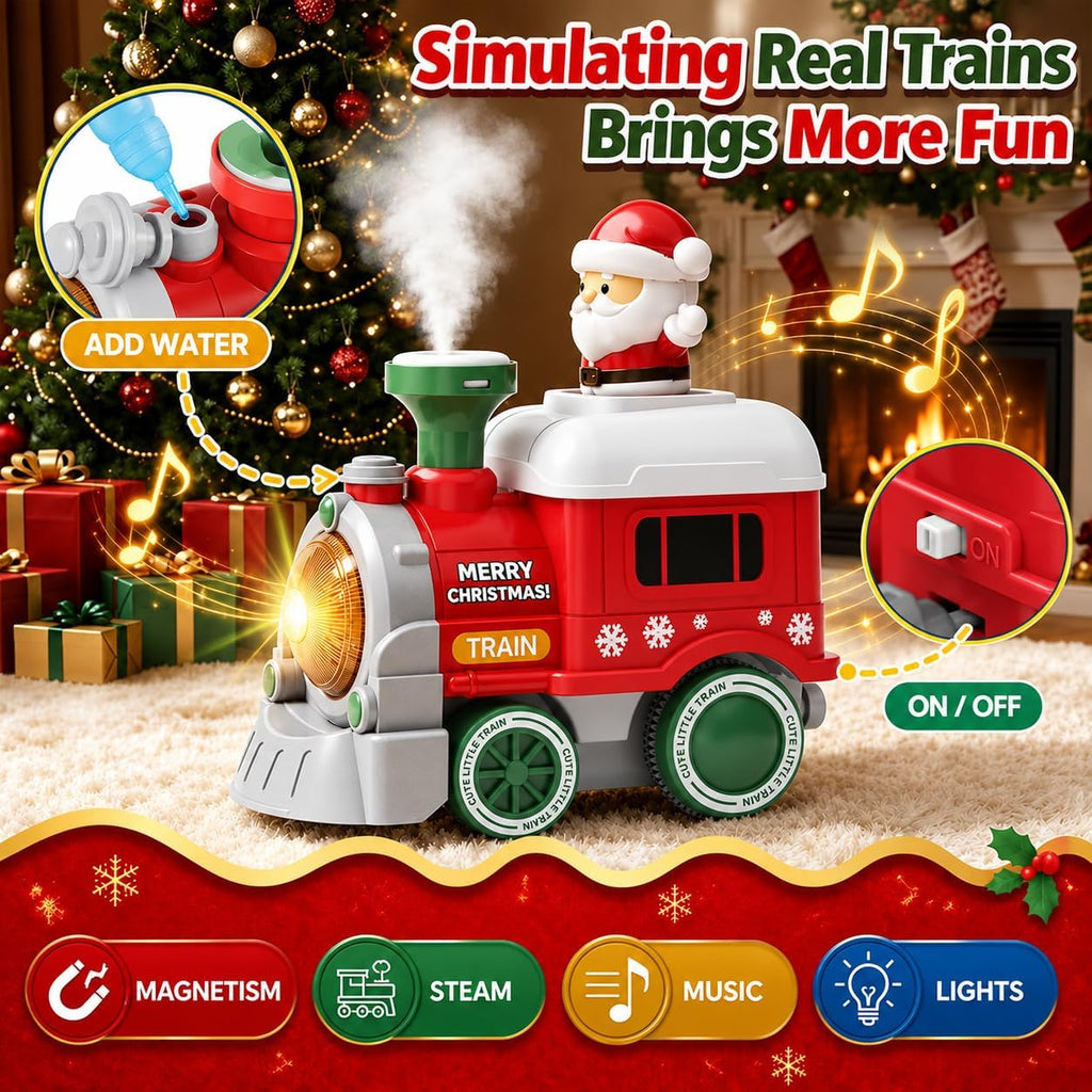 Dimoarch Juego de tren de juguetes navideños para niños y niñas de 1, 2 y 3