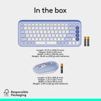 Logitech Combo POP ICON, combo de teclado y mouse Bluetooth, escrit...