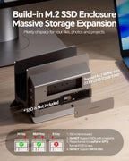 Estación de acoplamiento vertical USB-C 11 en 1 con carcasa SSD NVME M.2